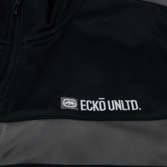 Vintage Y2K Ecko Unltd Black Speckled Fleck Track Jacket Full Zip GRUNGE Men's S - Picture 6 of 6